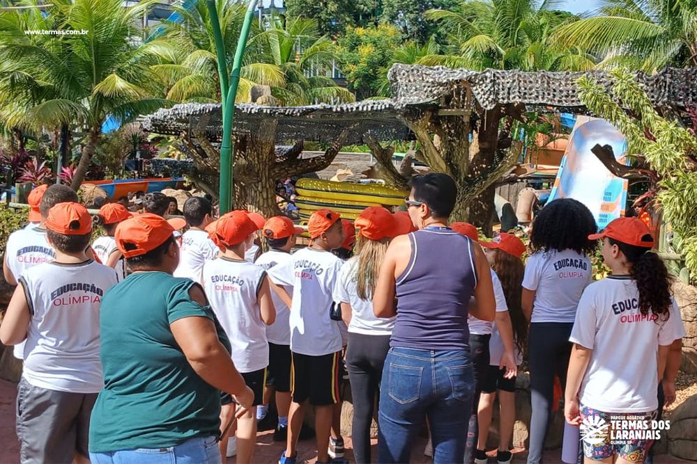 Projeto Educação no Parque completa 10 anos levando crianças da rede pública de ensino ao Termas dos Laranjais