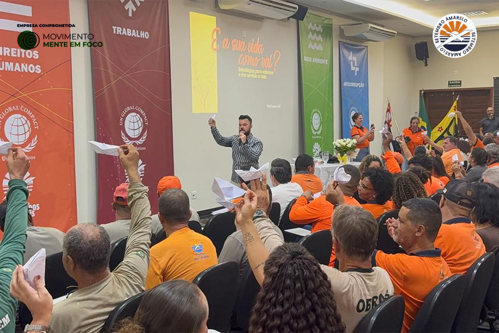 Thermas dos Laranjais promove palestra emocionante com Frei Lucas Lisi Rodrigues no Setembro Amarelo