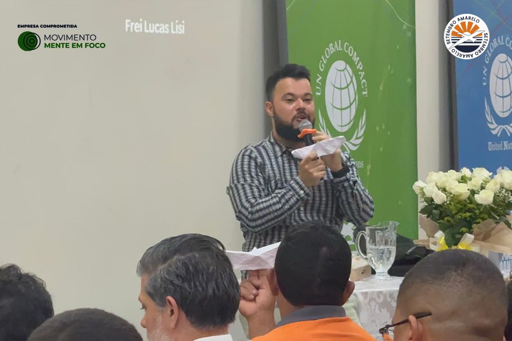 Thermas dos Laranjais promove palestra emocionante com Frei Lucas Lisi Rodrigues no Setembro Amarelo