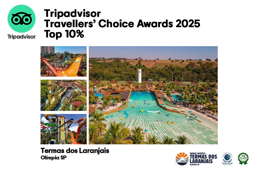 Termas dos Laranjais volta a figurar entre as atrações mais bem avaliadas do mundo no TripAdvisor