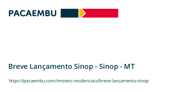 Breve Lançamento Sinop