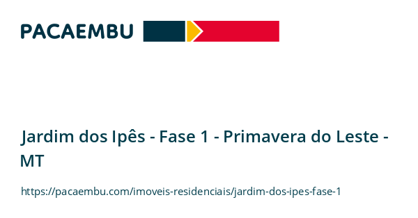 Jardim dos Ipês - Fase 1 -  em Primavera do Leste/MT