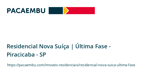 Residencial Nova Suíça | Última Fase - Apartamento em Piracicaba